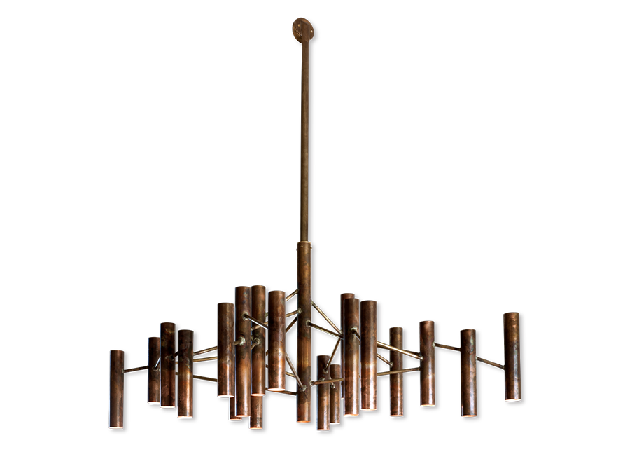 The copper tube chandelier main