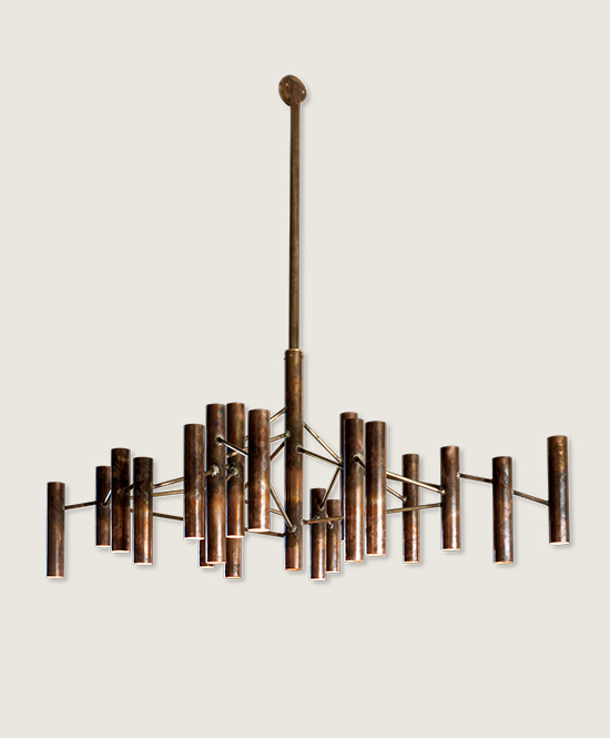The copper tube chandelier preview 1
