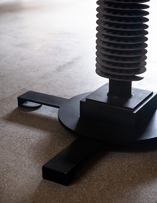 The reclaimed standard lamp details